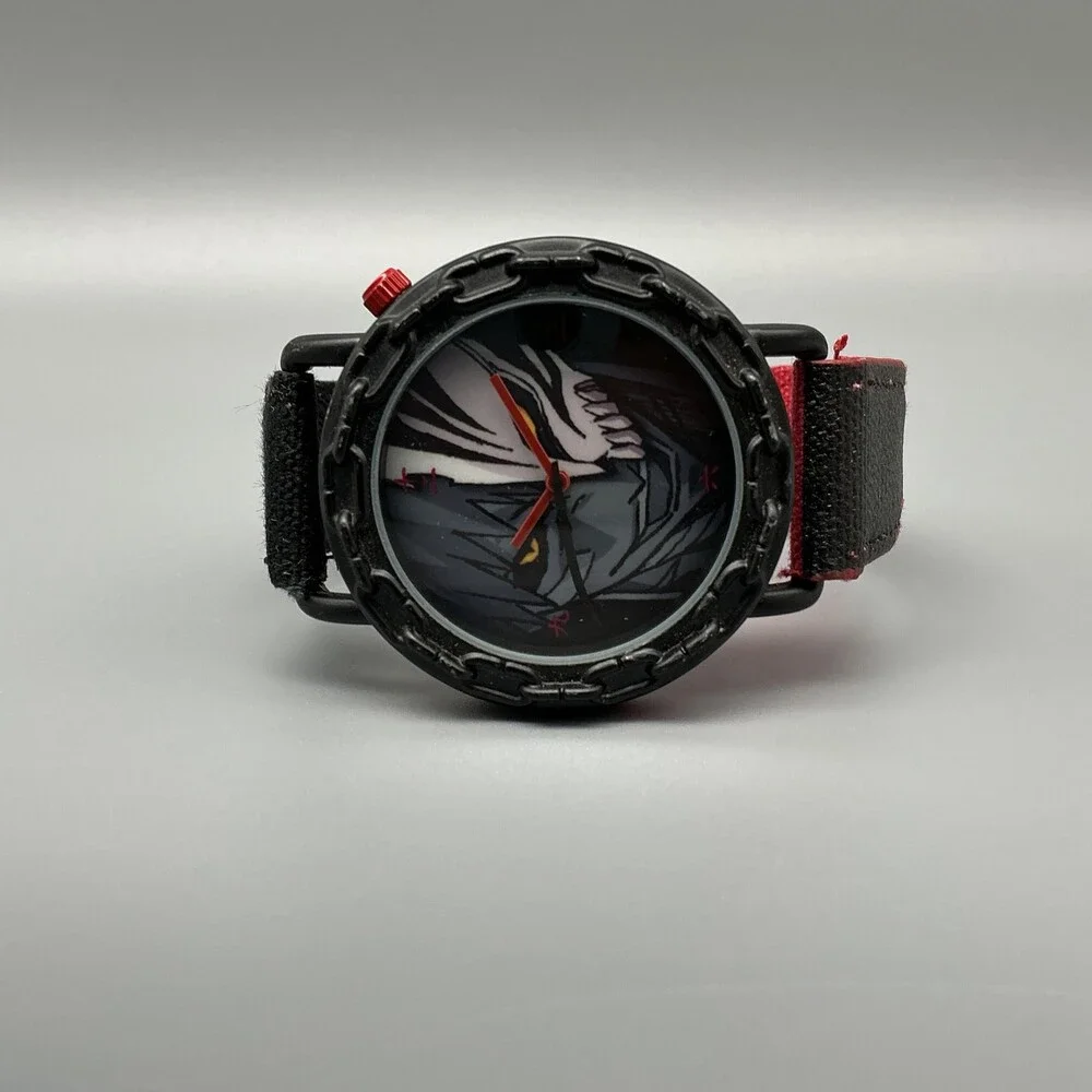 Bleach Loot Crate Exclusive Mens Watch 42mm Anime Black Red Canvas New Battery